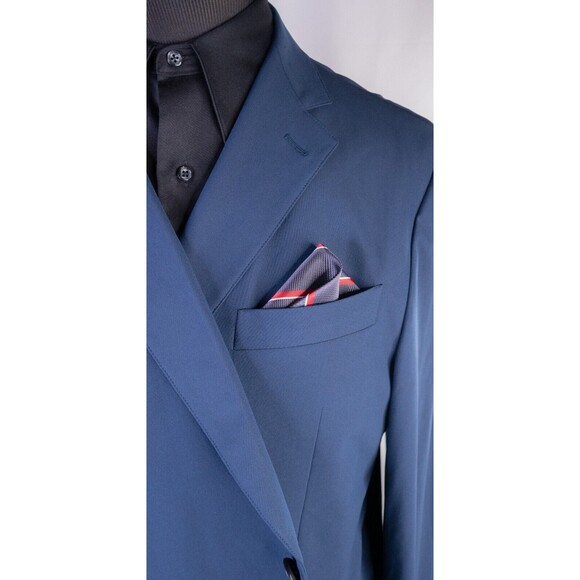 Sene Solid Blue Sport Blazer Unstructured Blazer Jacket Coat Size 52S NWOT - Picture 4 of 14